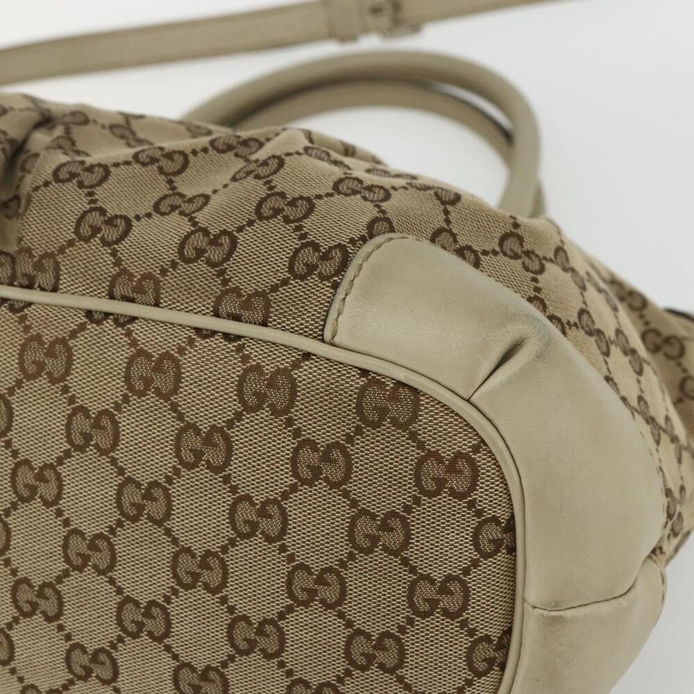 GUCCI GG Canvas Hand Bag 2way Beige Gold 247902 Auth 151442 - Picture 15 of 16